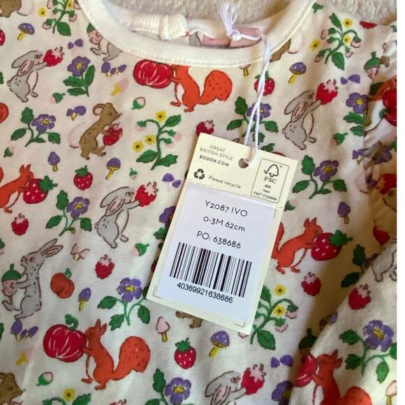 Baby Boden colorful long sleeve top NWT size 0-3mo - Picture 2 of 3